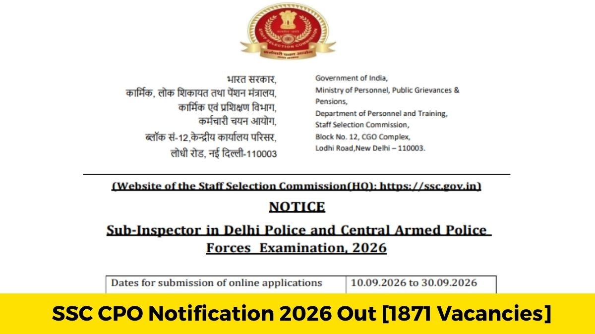 SSC CPO Recruitment
